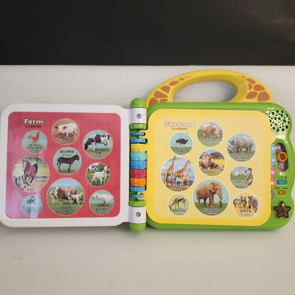 Leap Frog 100 Animals Book & 100 Words Book Bith Works Great English Or Spanish